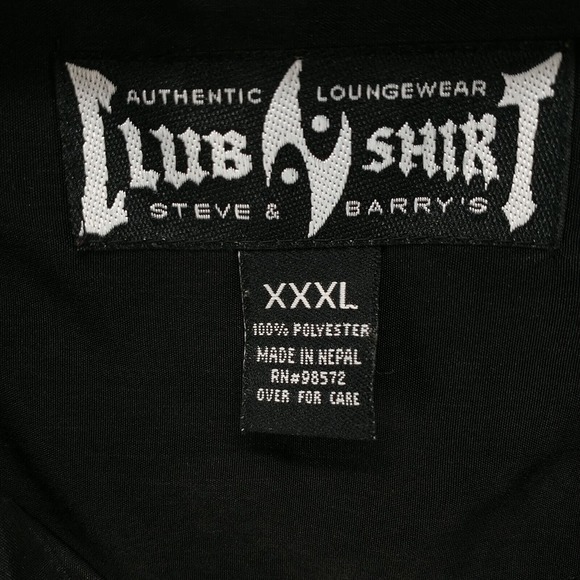 Steve & Barry's Club Shirt Men's Button-Up Shirt Black XXXL 3XL Gothic Cross - Picture 9 of 12
